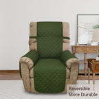 Reversible Chair Covers for Recliner Oversized, Huntergreen | Recliner - Image 2