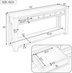 LKTART Solid Wood Console Table, Long Sofa Table Entryway Table - Image 3