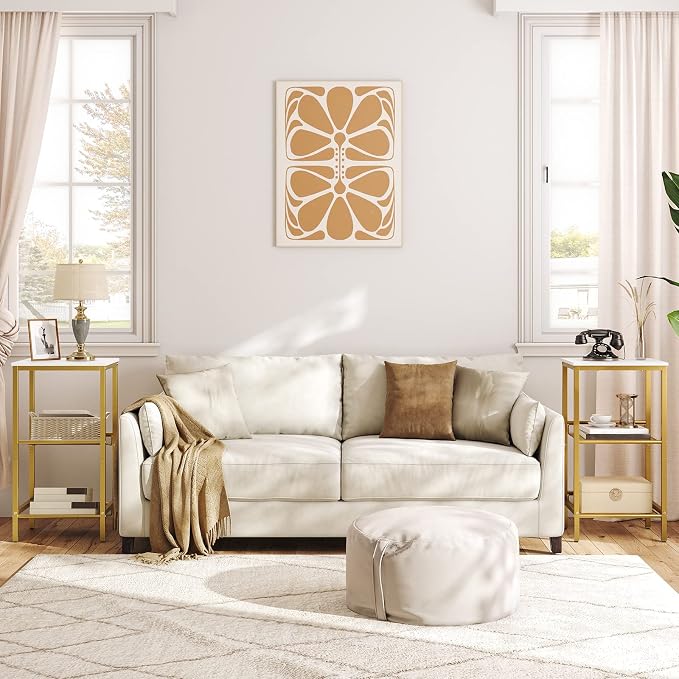 HOOBRO Tall Side Table, 3-Tier Telephone End Table - Image 2