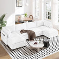 Vesgantti 143" U Shaped Sectional Modular Couch, Comfy Corduroy Upholstered by Vesgantti