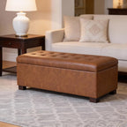 HomePop Large Tufted Storage Bench - Image 2