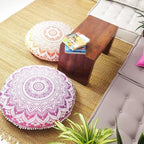Mandala Floor Pillow Cover Meditation Cushion Seating Throw Hippie Round - Image 4