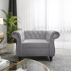 QHITTY 2 Piece Living Room Set, Sectional Chesterfield Sofa Chair Contemporary - Image 8