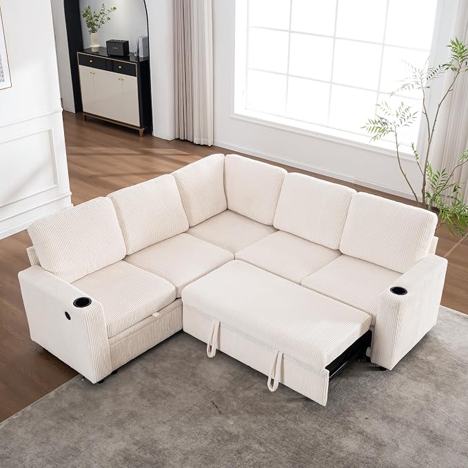 Modular Sectional Sleeper Sofa by LITVZ
