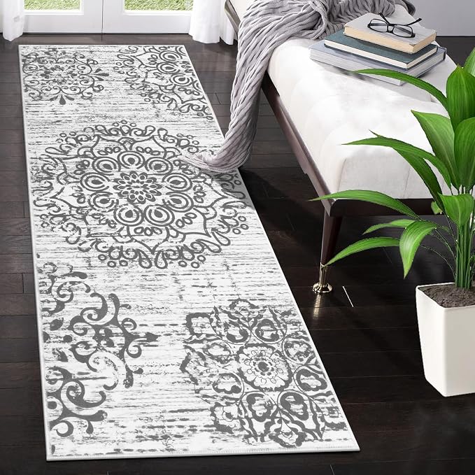 HEBE Hallway Runner Rug 2'x5', Washable Non Slip Kitchen Rug Runner | Soft Boho - Image 7
