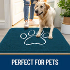 OLANLY Dog Door Mat for Muddy Paws 70x32, Paw Print Design Chenille Mud Mat | - Image 6