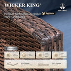 HERA'S HOUSE Wicker Patio Furniture Set, High Back Swivel Chairs - Image 3