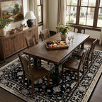 RELEANY Area Rugs 5'x7' Washable Non-Slip, Floral Vintage Distress Print - Image 3