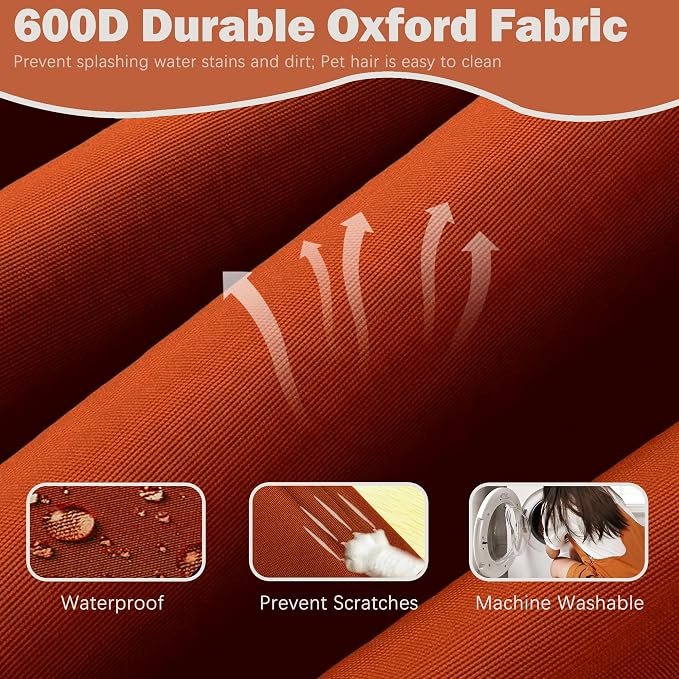 Sqodok Patio Cushion Cover 21x19 inch, Outdoor Seat Cushion Slip Cover - Image 3