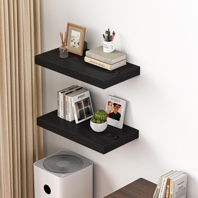 Dreamland 24" Floating Shelves for Wall, Wall-Mounted Shelves for Bedroom - Image 2