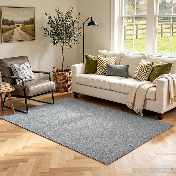 3x5 Grey Area Rug Washable Non-Slip Soft Thin by Unknown