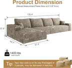 AUGOP 136" Sectional Couches for Living Room Modern Modular Sofa - Image 2