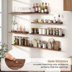 Fun Memories Picture Ledge Shelves Set of 2, 36 Inch Rustic Wall Mounted - Image 5