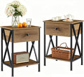 VECELO Nightstands Set of 2, Modern Bedside End Tables, Night Stands by VECELO