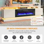 Modern Table Set Includes 70" Fireplace TV Stand & 47" Coffee Table - Image 9