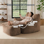 Gericco Oversized Bean Bag Chaise Lounge Chair Indoor - Image 5