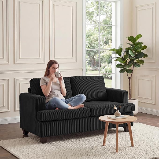Apicizon 63" Loveseat Sofa Couch, Cloud Couch Lounge Sofa - Image 5
