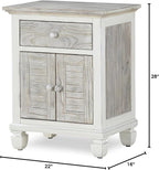 Sea Winds Trading Islamorada Nightstand 1 Drawer 2 Door Two-Tone Distressed - Image 3