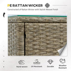 Outsunny 5 Pieces Rattan Wicker Lounge Chair Outdoor Patio Conversation Set - Image 3