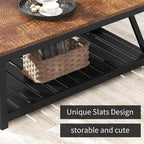ChooChoo Black Coffee Table, Rustic Vintage Table - Image 5