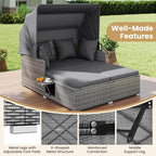 Tangkula Patio Rattan Daybed - Image 9