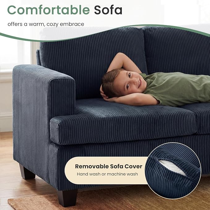 YOUDENOVA 2 Piece Set Comfy Sofa Couch, 3 Seater & Loveseat Sofa - Image 5