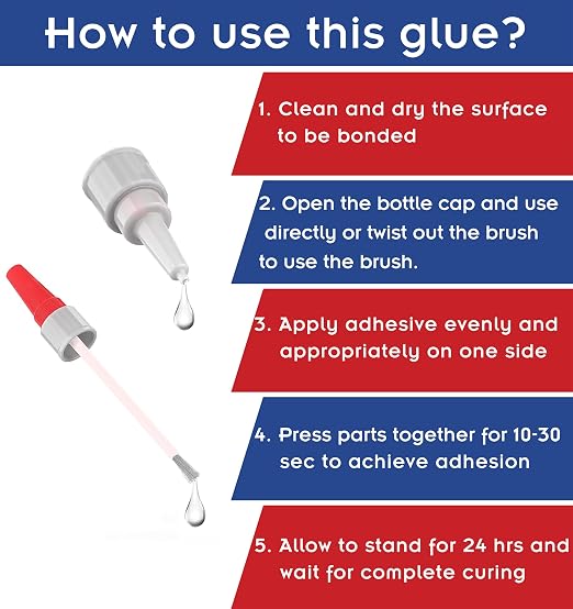 Super Glue with Brush Applicator & Nozzle, 3D Printer Thick Glue - Image 3