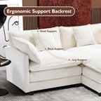 Ihanherry 77" L Shaped Modern Sofa Modular Sectional Cloud Couch - Image 7