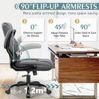 Leather Office Chair, PU Home Computer Desk Chairs - Image 4