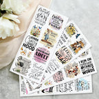 4 Sheets Rub on Transfers for Crafts, Animal Satirical Quotes Furniture - Image 5