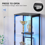 Glass Display Cabinet with Doors, Bookcase - Image 5