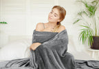 Utopia Bedding Grey 300GSM Fleece Blanket Luxury Soft Bed Blanket - Image 4