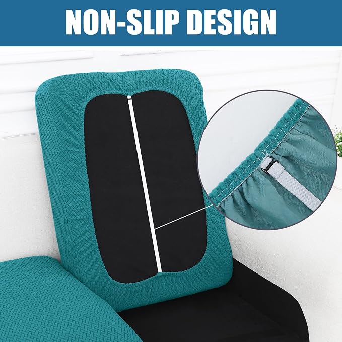 Smiry Waterproof Couch Cushion Covers, Stretch Jacquard Sectional Couch Covers - Image 3