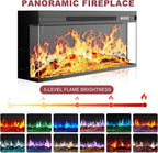 97" Fireplace TV Stand with 36" Electric Fireplace, Farmhouse Entertainment - Image 3