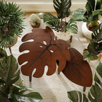 BAMEOS Monstera Leaf Nesting Tables Set of 2, Small Side Tables f Set - Image 8
