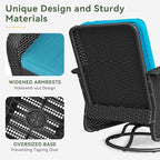 Aoxun 3 Pieces Patio Furniture Set, Patio Swivel Rocker Chairs Set of 2 - Image 5