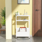 THUMEYE 7.1" Narrow Side Table for Small Spaces, 3 Tier Small End Table - Image 7