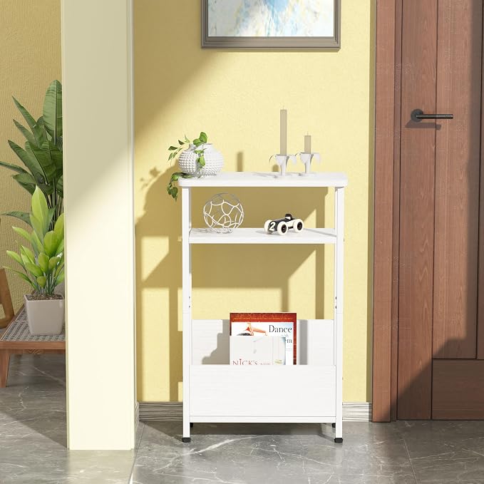 THUMEYE 7.1" Narrow Side Table for Small Spaces, 3 Tier Small End Table - Image 7