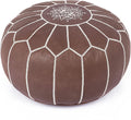 Marrakesh Gallery Genuine Leather Round Pouf Unstuffed by MarrakeshGallery