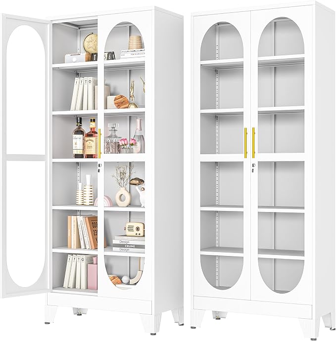 PAOFIN 75" H Locking Display Cabinet by PAOFIN