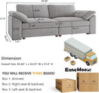 EASE MOOSE Modern Loveseat Sofa - Image 2