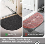 BEQHAUSE Dirt Trapper Door Mat 32" x 48" Half Circle Non Slip Rugs, Absorbent - Image 6