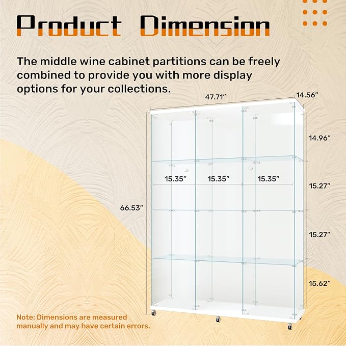 LFT HUIMEI2Y Glass Display Cabinet 12 Shelves - Image 2