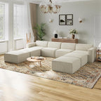 Novilla 151.2" Modular Sectional Sofa, No Assembly Cloud Sectional Couch by Novilla