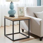 CENSI 18-Inch Natural Oak Accent End Table/Side Table - Image 2