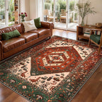 SERISSA Area Rug 3x5 Boho Rugs for Bedroom, Washable Non-Slip Living Room Rug - Image 3