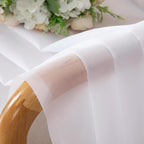 White Sheer Curtains 63 inch Length 2 Panels - Image 4