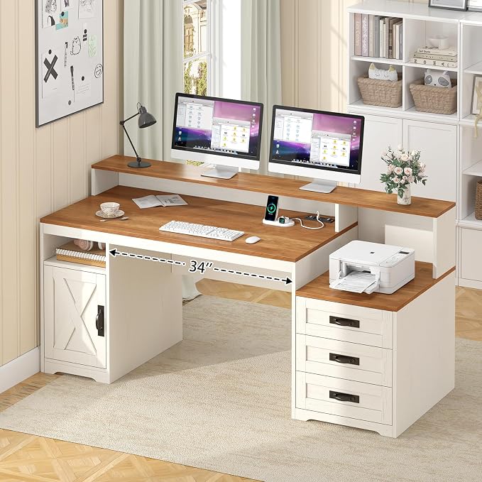 TVU Farmhouse Computer Desk - Image 8