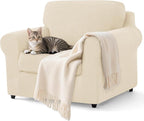 SUBRTEX 3 Pieces Stretch Sofa Slipcover Sets Couch Cover Sets Backrest Cushion by Subrtex