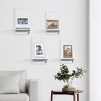 PHOENANCEE Square Wall Shelf, Framed Floating Shelves Set of 2, Decorative - Image 5
